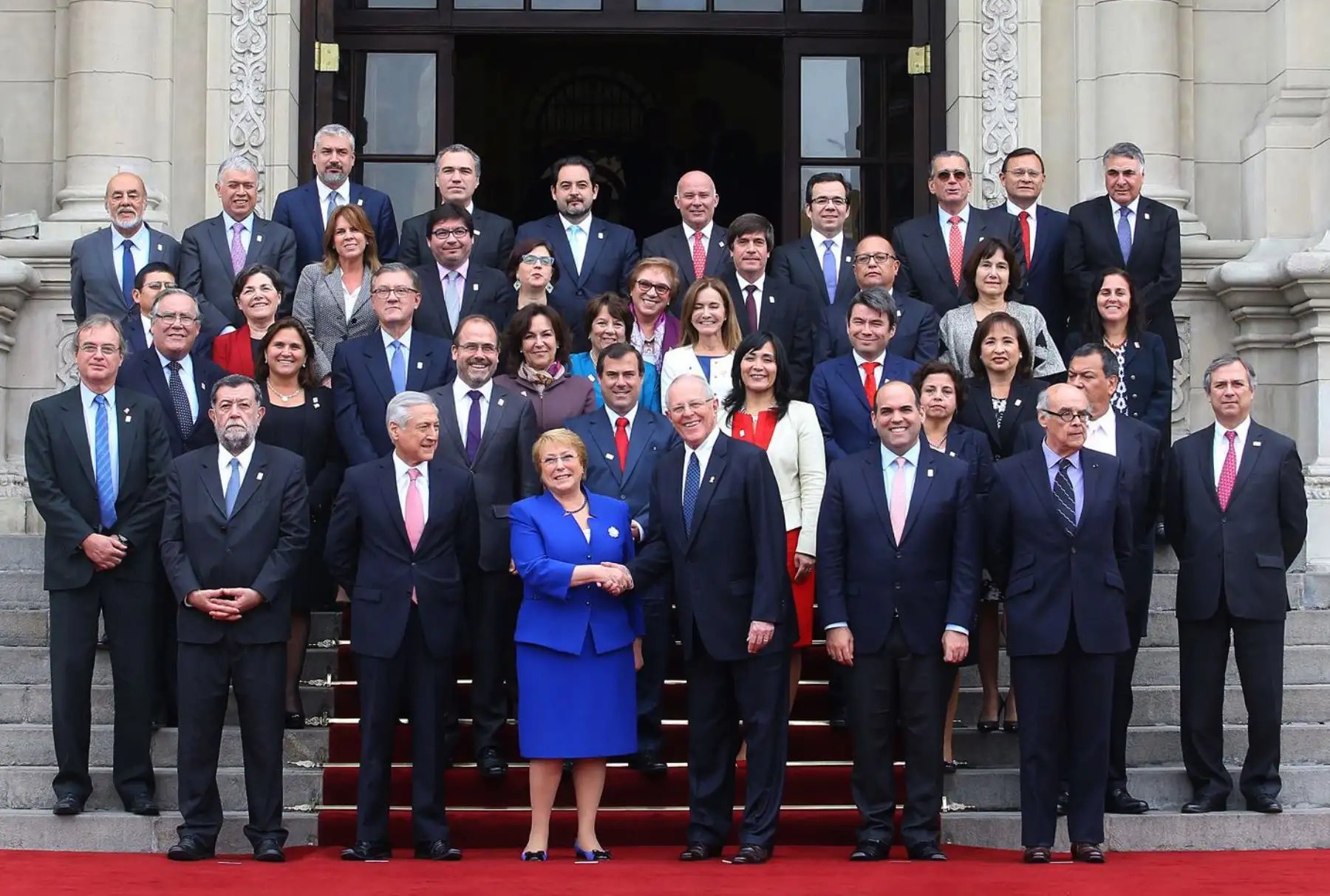 LIMA,PERÚ-JULIO 07. Presidente de la República, Presidente Kuczynski; y su homóloga chilena, Michelle Bachelet, participan en el I Gabinete Binacional Ministerial Perú-Chile, a realizado hoy en Lima. Foto: ANDINA/Prensa Presidencia