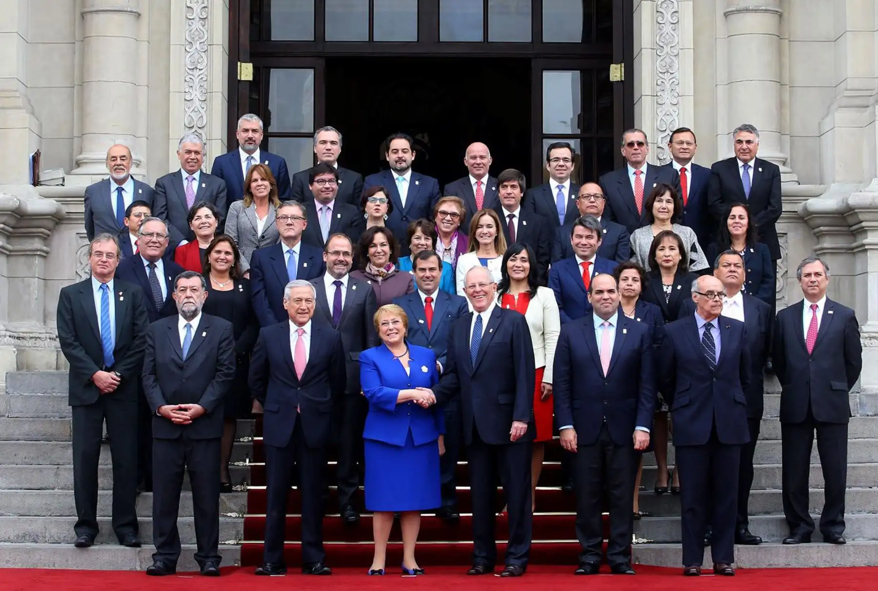 LIMA,PERÚ-JULIO 07. Presidente de la República, Presidente Kuczynski; y su homóloga chilena, Michelle Bachelet, participan en el I Gabinete Binacional Ministerial Perú-Chile, a realizado hoy en Lima. Foto: ANDINA/Prensa Presidencia