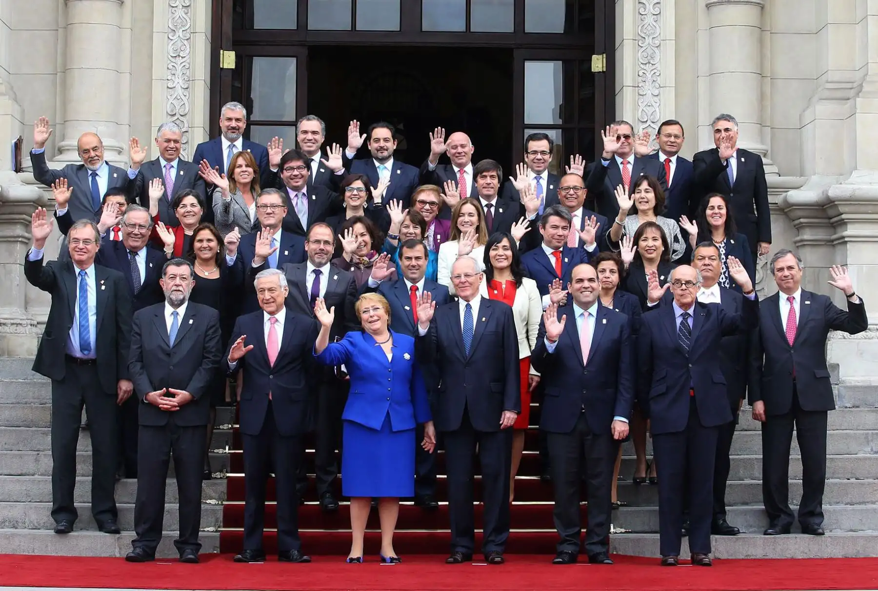 LIMA,PERÚ-JULIO 07. Presidente de la República, Presidente Kuczynski; y su homóloga chilena, Michelle Bachelet, participan en el I Gabinete Binacional Ministerial Perú-Chile, a realizado hoy en Lima. Foto: ANDINA/Prensa Presidencia