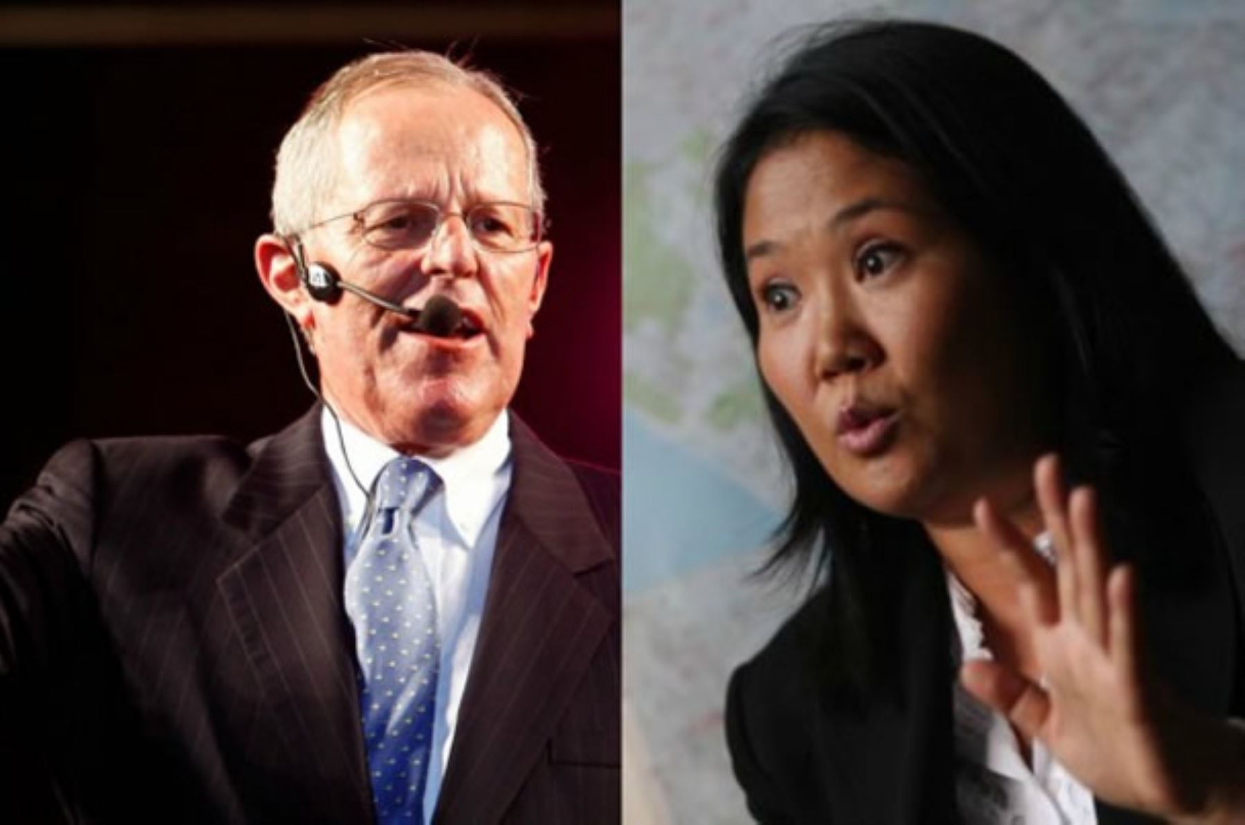 Expresidente Pedro Pablo Kuczynski, y excongresista Keiko Fujimori. Foto: ANDINA/difusión.