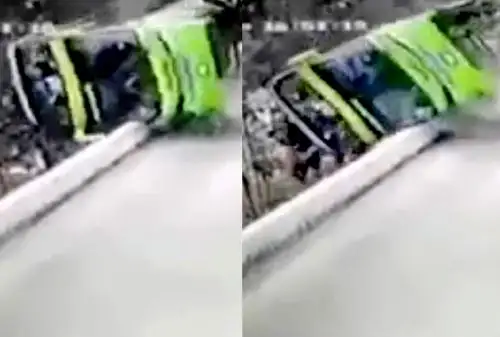 Foto: Accidente en el cerro San Cristóbal.