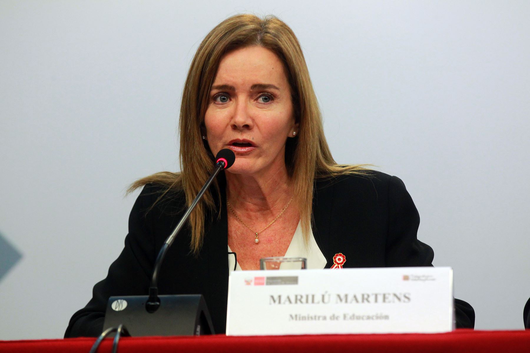 Ministra de Educación, Marilú Martens. ANDINA/Luis Iparraguirre