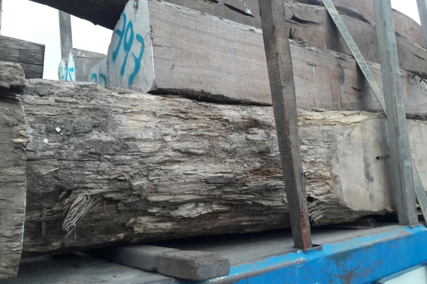 Madera decomisada por Serfor.