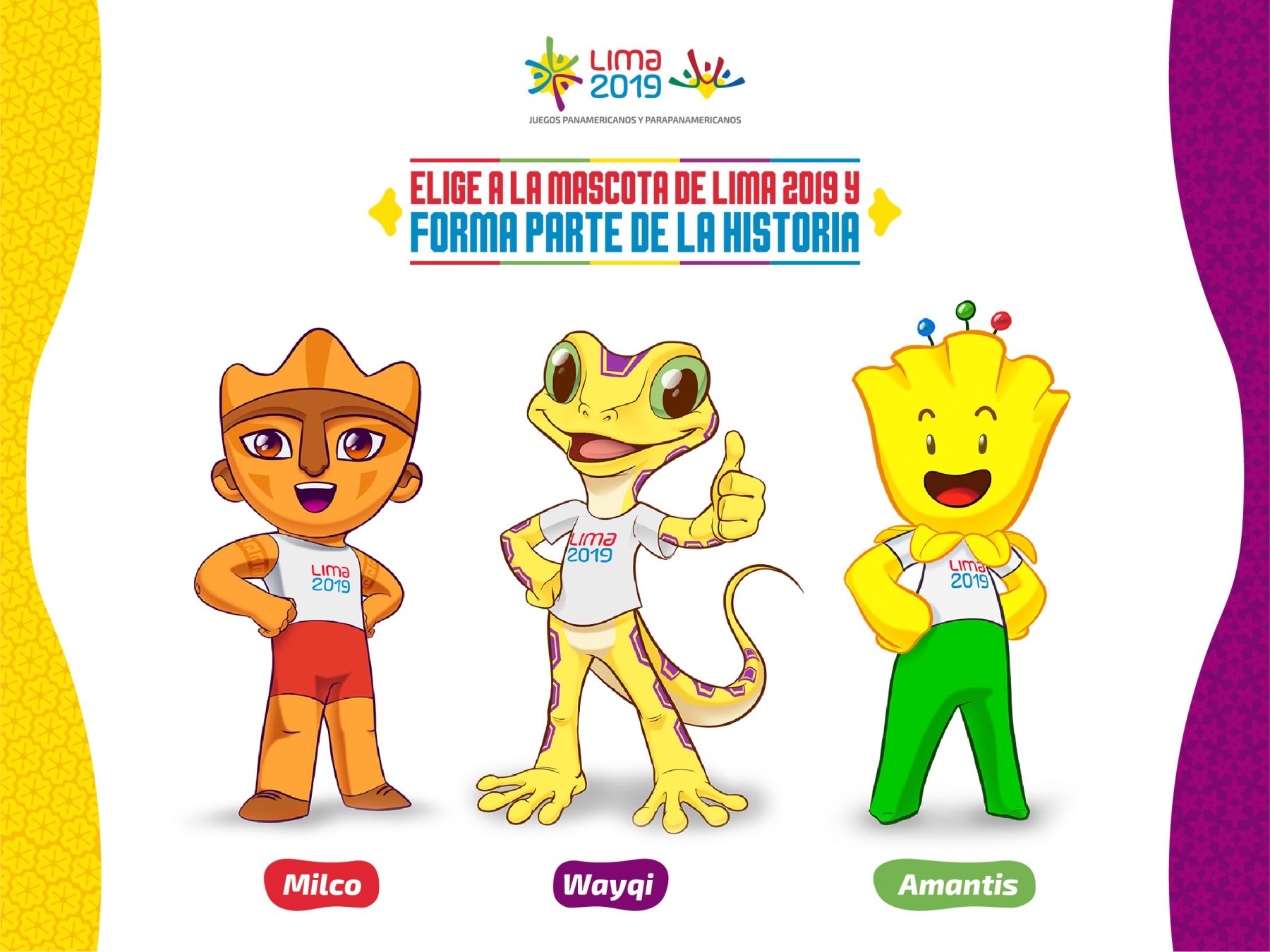 Panamericanos 2019: hoy se define qué mascota acompañará a los Juegos de  Lima 2019 | Noticias | Agencia Peruana de Noticias Andina