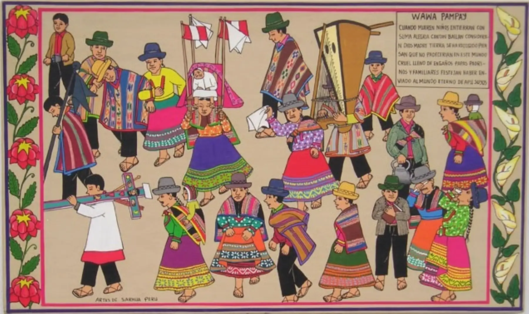 Entre las 130 expresiones artísticas regionales que se exponen en Ruraq Maki: Hecho a mano, la feria artesanal más importante del Perú, destaca las Tablas de Sarhua, que expresa el modo de vida y cultura del distrito de Sarhua, ubicado en la provincia ayacuchana de Víctor Fajardo.