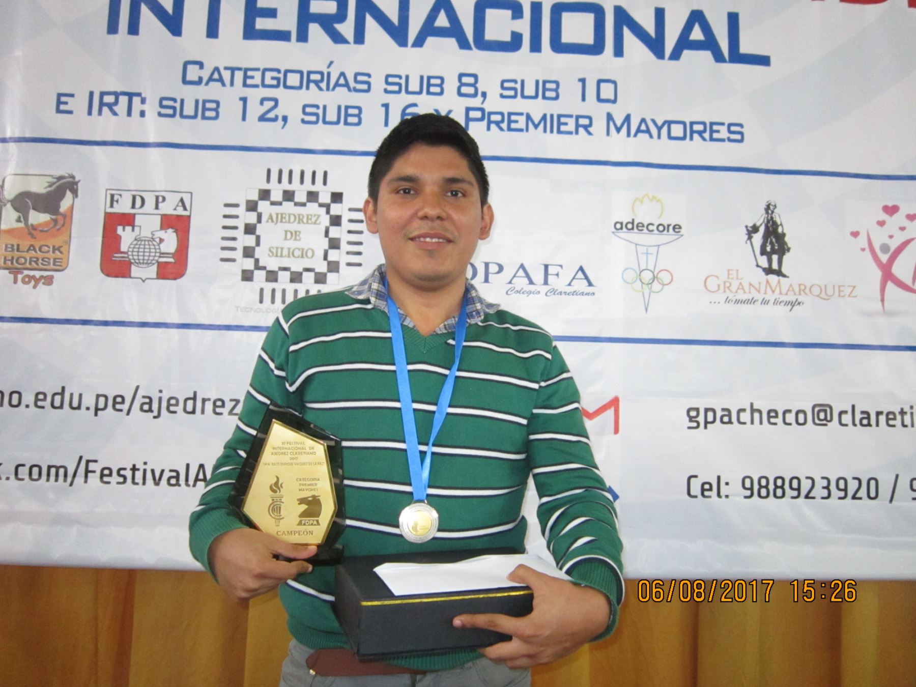 Renato Terry es uno de los mejores ajedrecistas del Perú