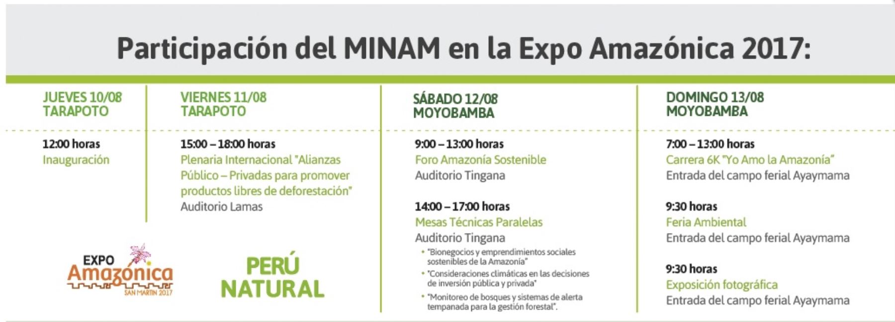 Participación del Ministerio del Ambiente en la Expo Amazónica 2017, en la región San Martín