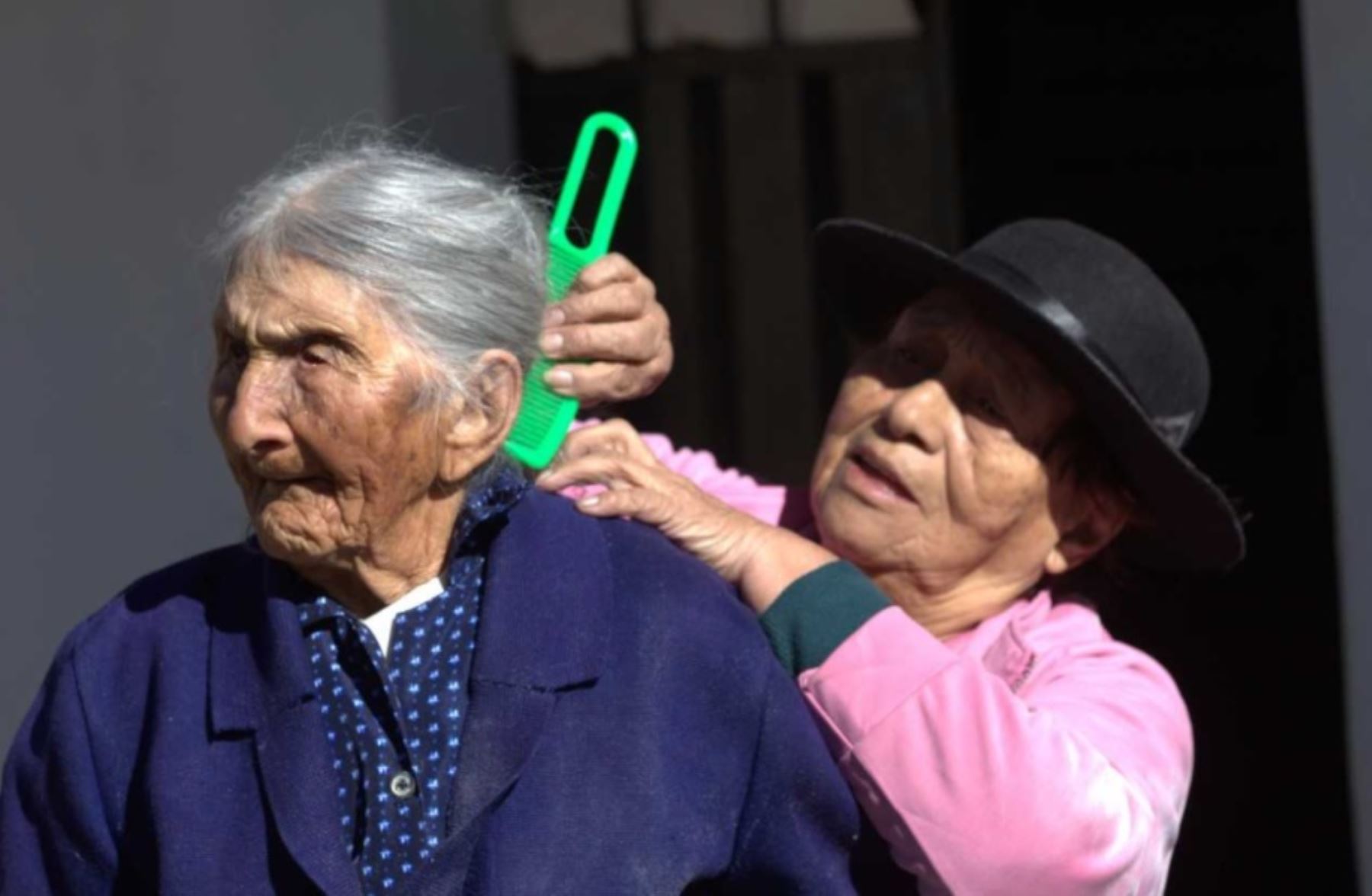 La ayacuchana María Flores Rojas es la usuaria más longeva de Pensión 65. Nació en Condorpampa, caserío del anexo de Ccalani, distrito de Upahuacho, provincia de Parinacochas, donde ha vivido sus 116 años.