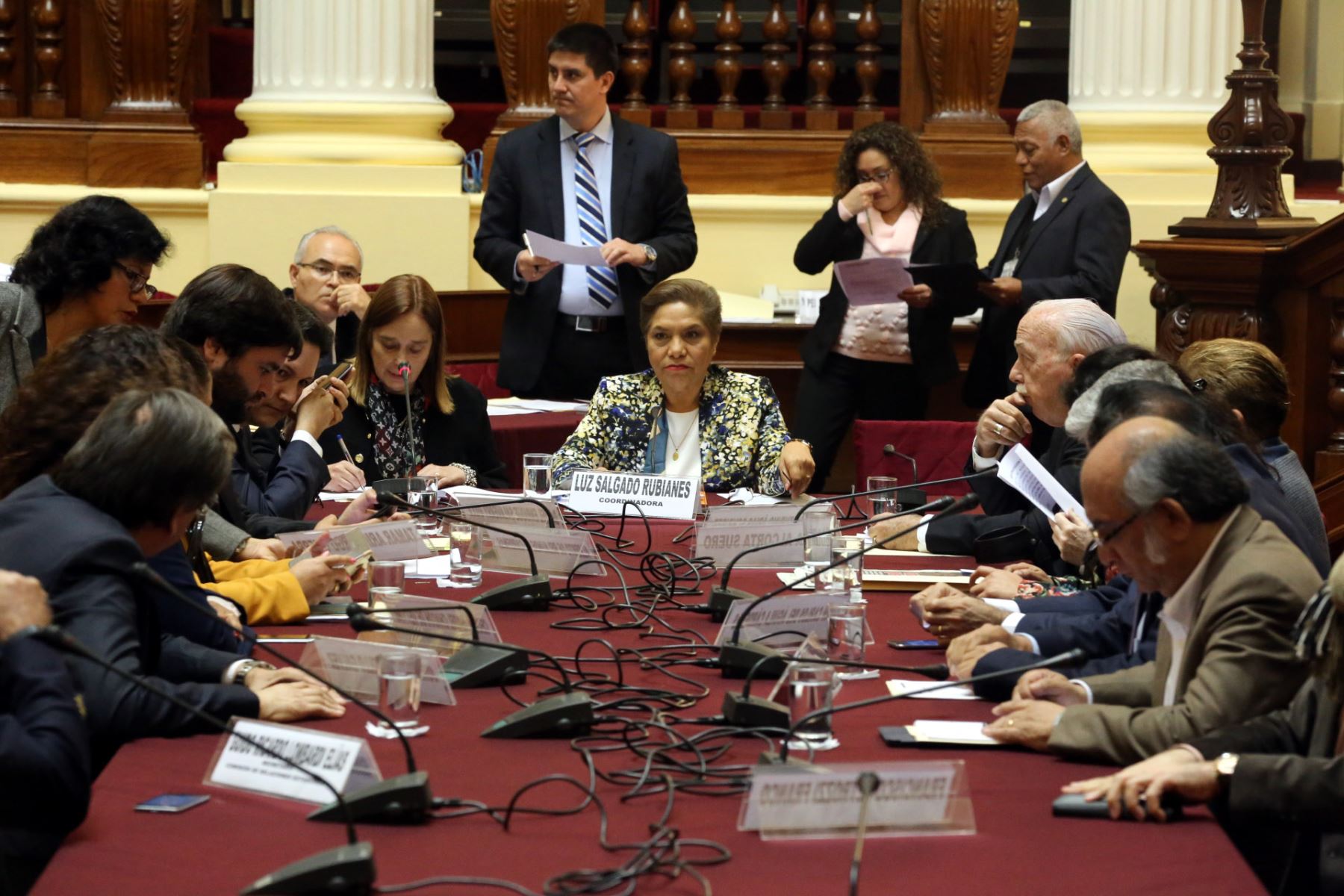 Comisión de Relaciones Exteriores del Congreso, presidida por la legisladora Luz Salgado.