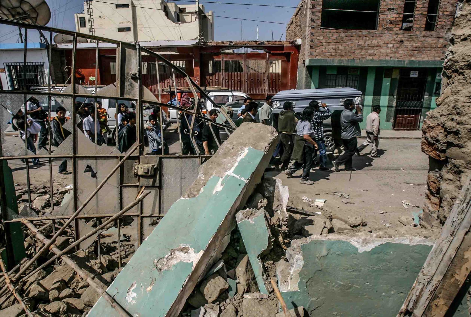 Terremoto en Pisco. El sismo del 2007 con epicentro en Pisco destruyó la mayor parte de la infraestructura de la ciudad sureña
Foto: ANDINA/Carlos Lezama