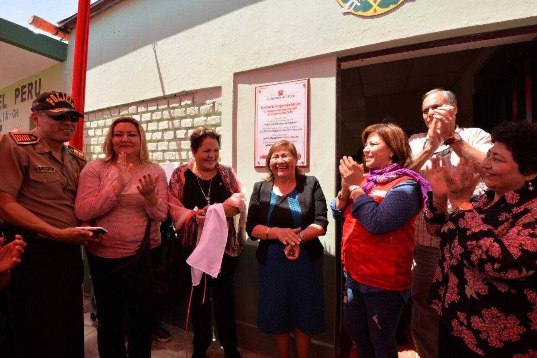 Ministra de la Mujer y Poblaciones Vulnerables, Ana María Choquehuanca inauguró el Centro Emergencia Mujer (CEM) de la Comisaría de Familia del distrito de Leonardo Ortiz, en la provincia de Chiclayo, región Lambayeque.