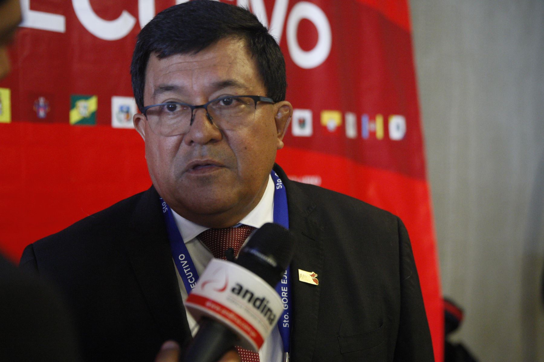 Víctor Noriega, Gobernador de la Región San Martín participa, en la V Reunión Gore Ejecutivo. ANDINA/Eddy Ramos