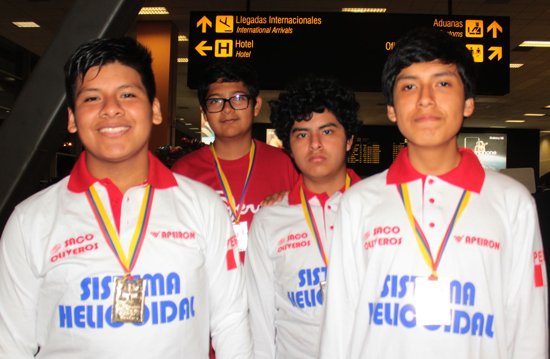 Diego Lázaro, Renzo Balcázar, Joseph Altamirano y Daniel Benavides retornaron al Perú. Foto: Difusión