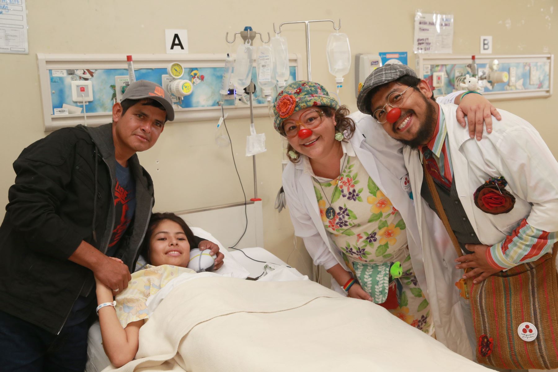 Clowns que salvan vidas en el Hospital del Niño de San Borja.Foto:  ANDINA/Dante Zegarra.