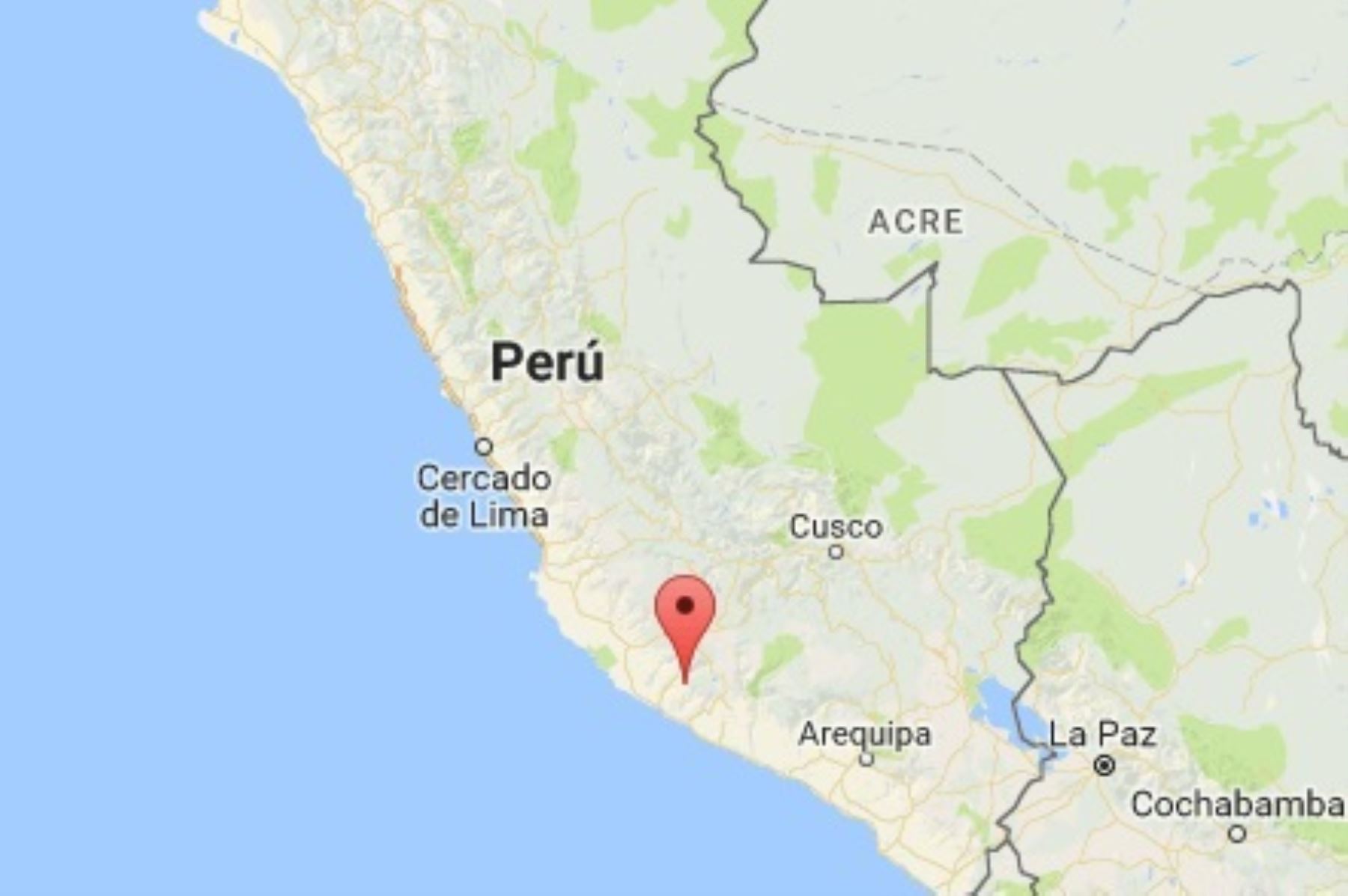 Un sismo de magnitud 4.6 se registró a las 09:31 horas de hoy en la región Arequipa, con una profundidad de 25 kilómetros, informó el Instituto Geofísico del Perú (IGP). ANDINA/Difusión