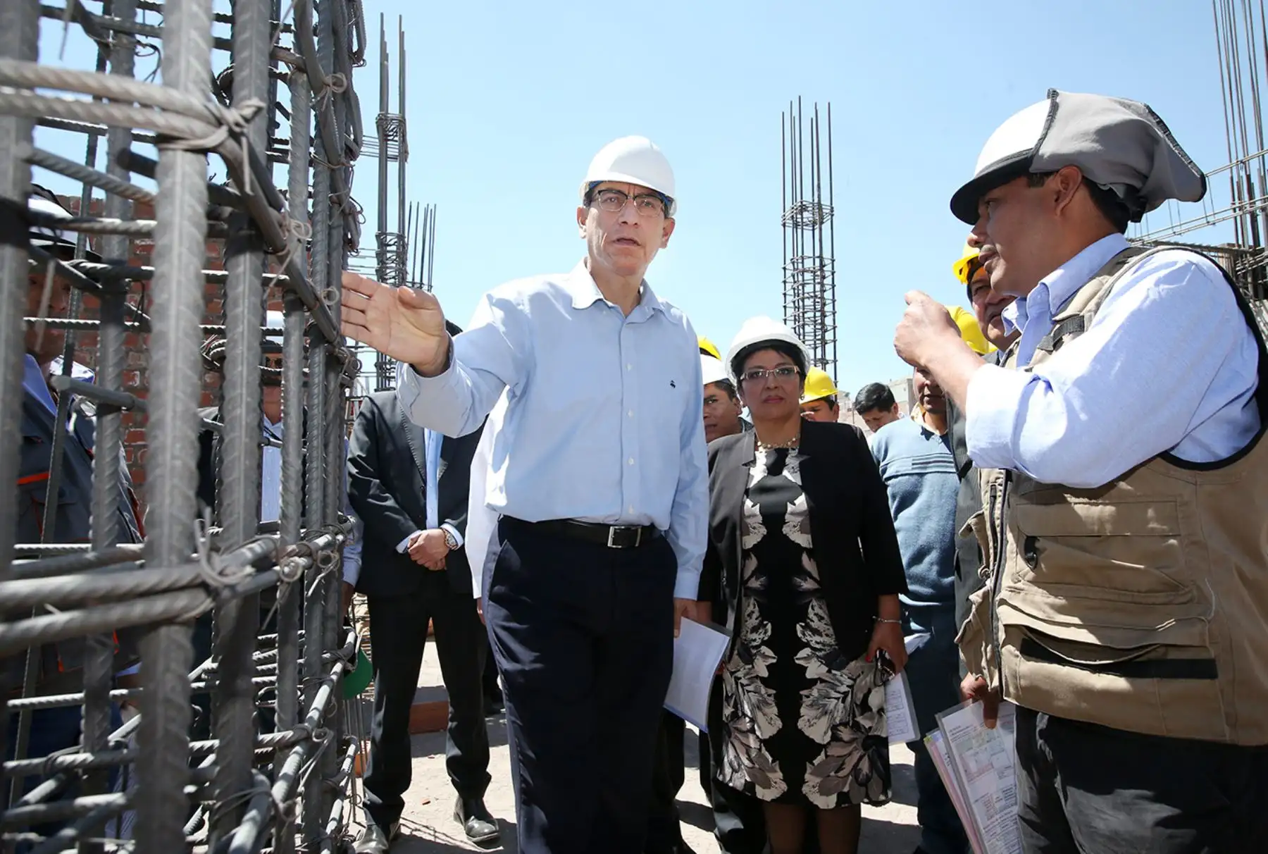 Vicepresidente, Martin Vizcarra supervisa las obras en el colegio La Merced de Ayacucho. Foto: ANDINA/Melina Mejía