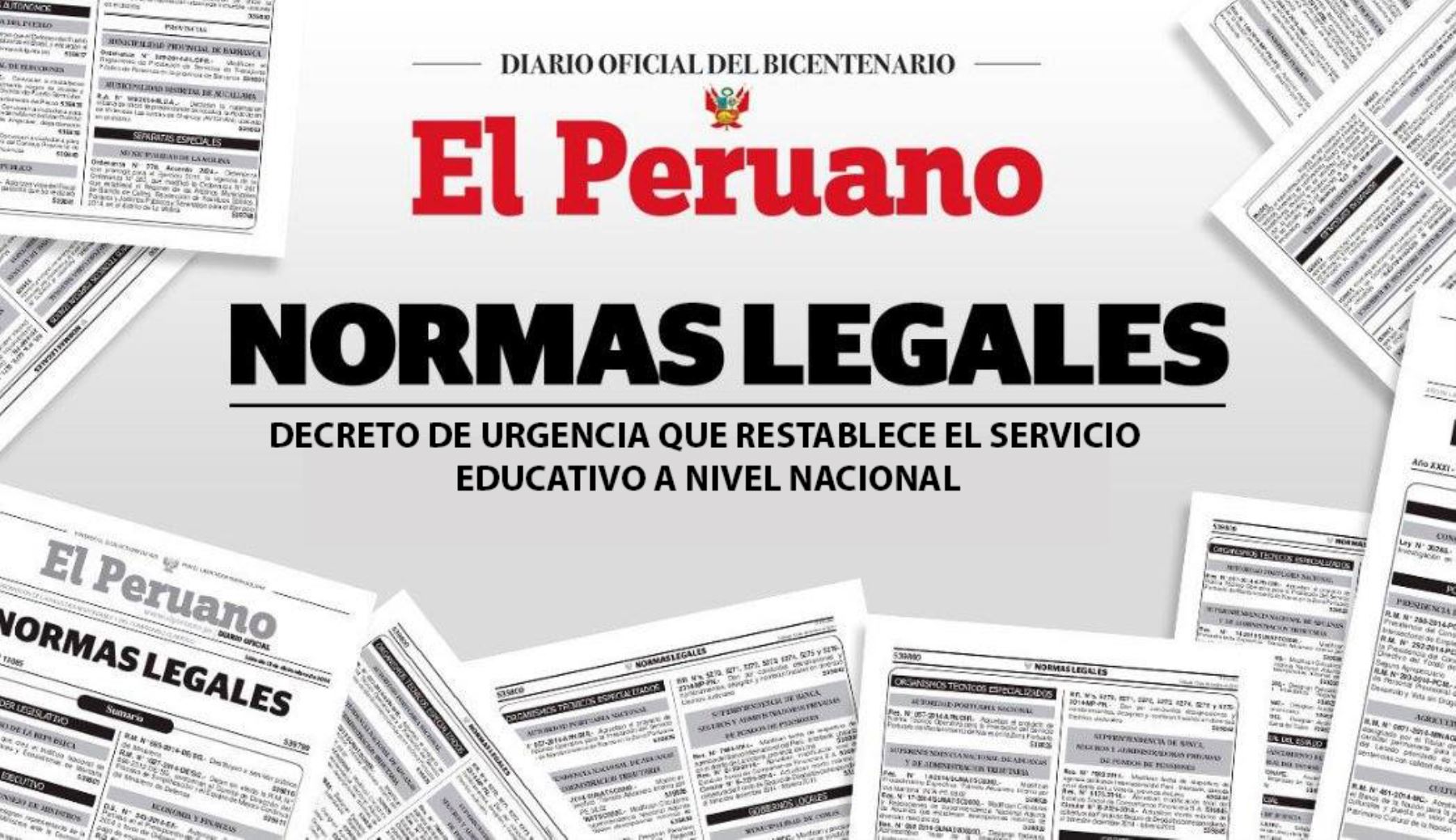 Lee aquí el decreto de urgencia para restablecer el servicio educativo a escala nacional. Foto: ANDINA.