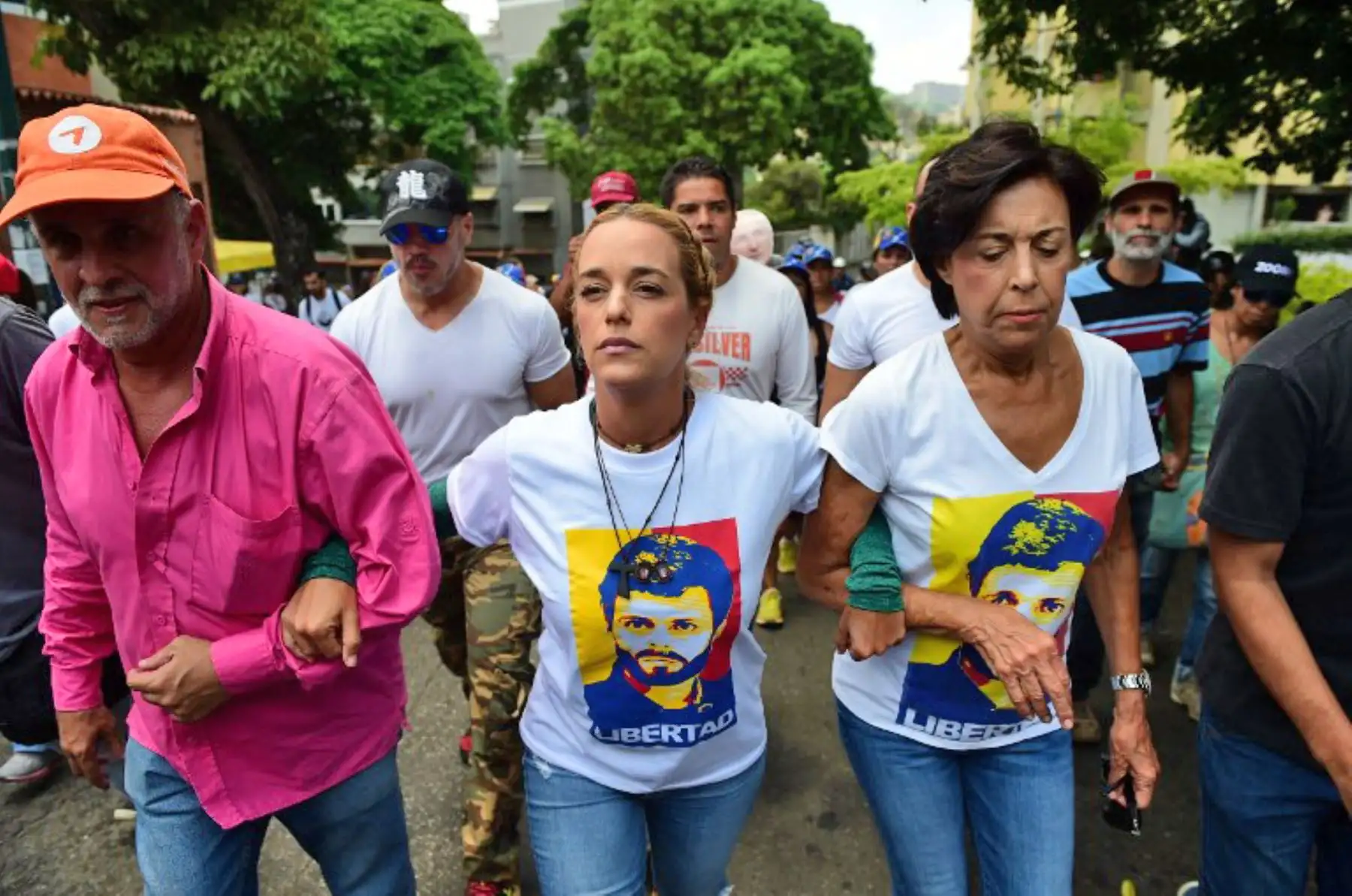 Lilian Tintori, esposa del opositor venezolano Leopoldo López. Foto: AFP