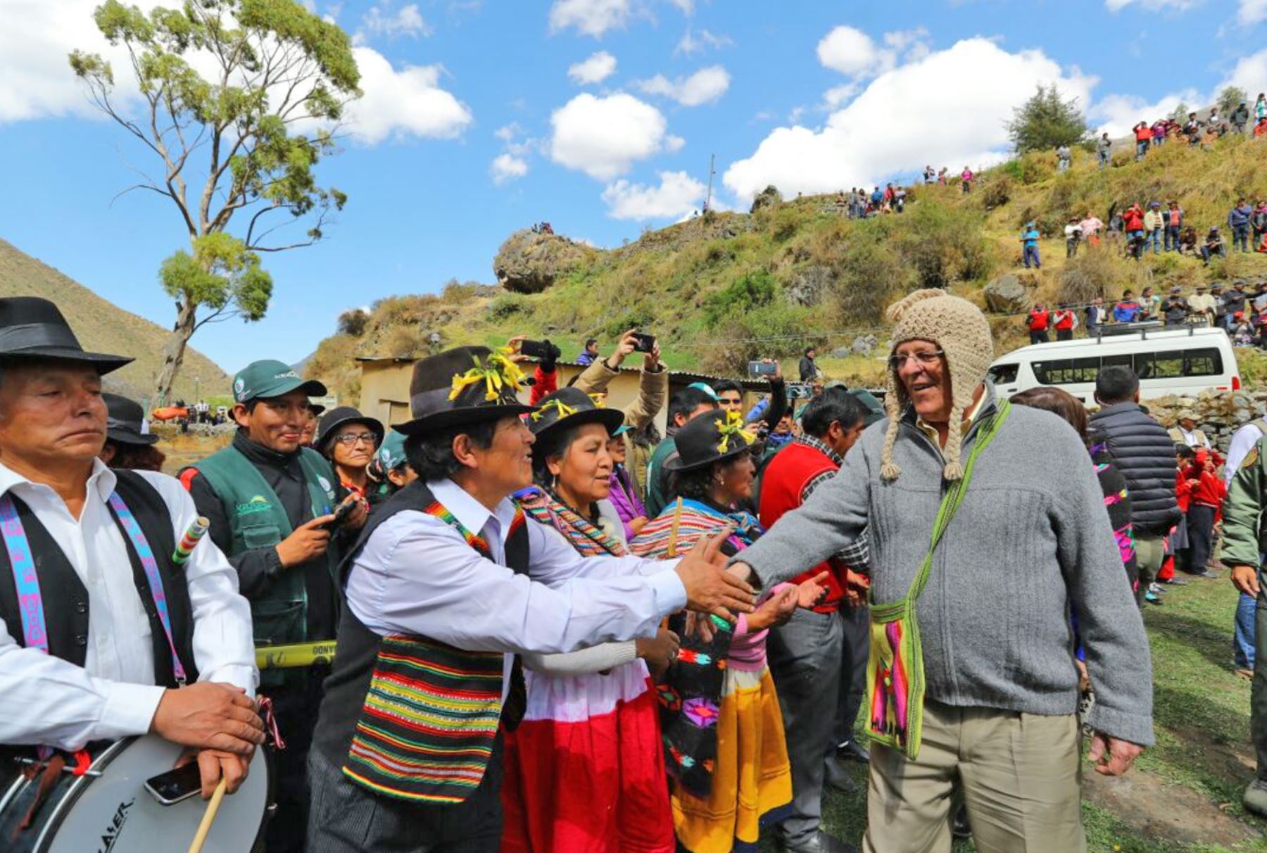 El presidente de la República, Pedro Pablo Kuczynski, ratificó el compromiso de su gobierno con el desarrollo de Huancaya.Foto: ANDINA/Prensa Presidencia