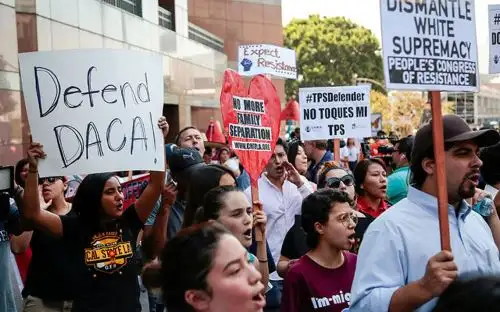 Jóvenes protestan  por eliminación del DACA. Foto: Difusión