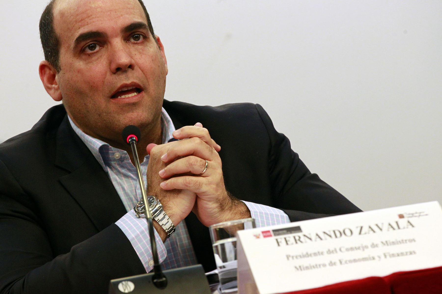 Ministro de Economía y Finanzas, Fernando Zavala. ANDINA/Luis Iparraguirre