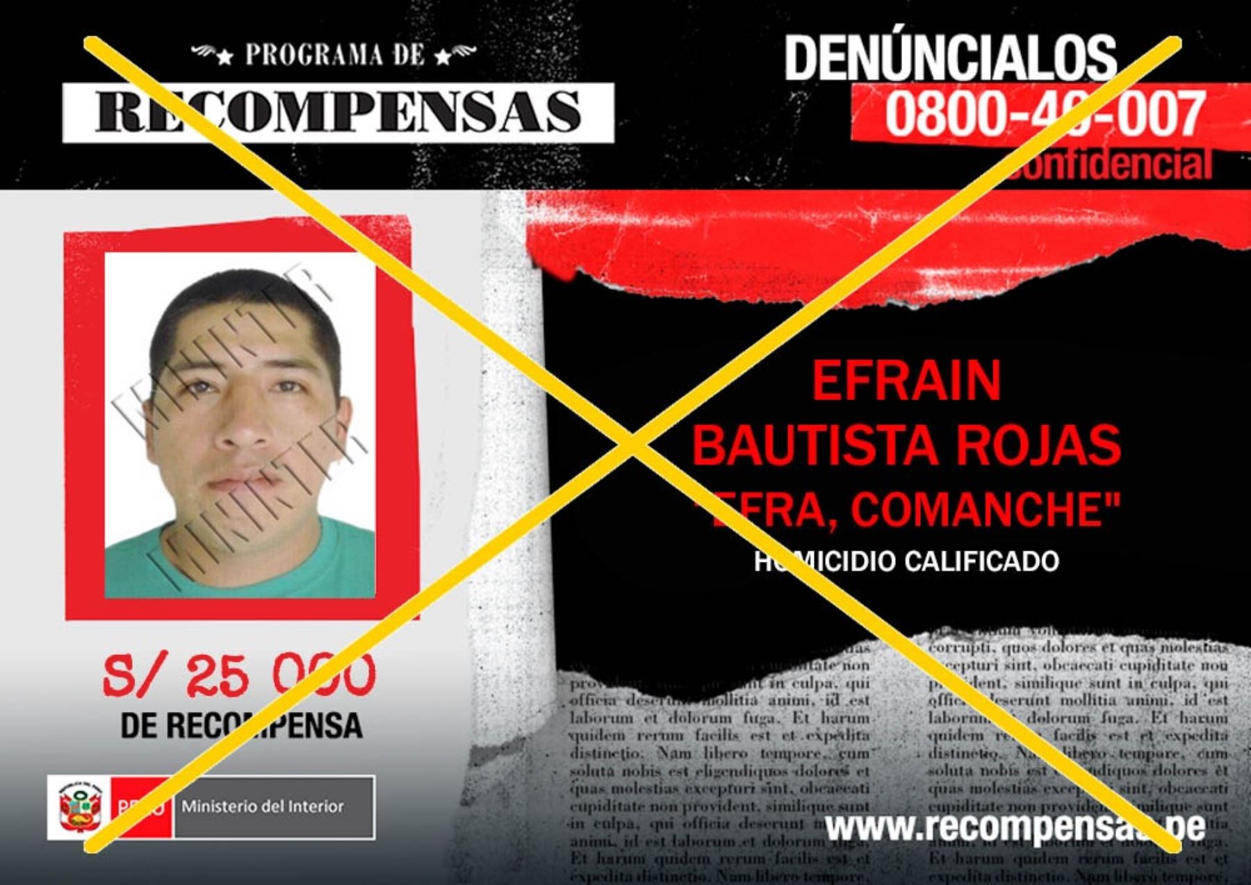Efrain Bautista Rojas (35), requisitoriado por el delito de homicidio calificado, fue capturado en el centro Poblado Quisto Valle, distrito cusqueño de Pichari – La Convención