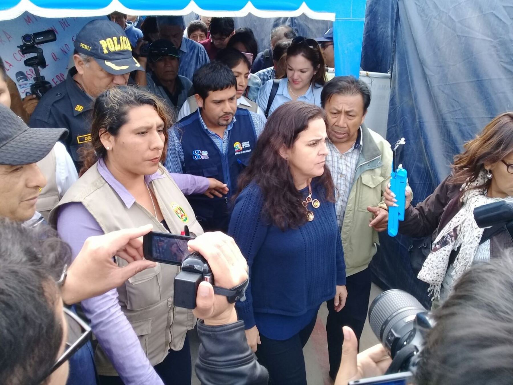 Ministra de Salud, Patricia García, visitó hospital de Huarmey, en Áncash. ANDINA