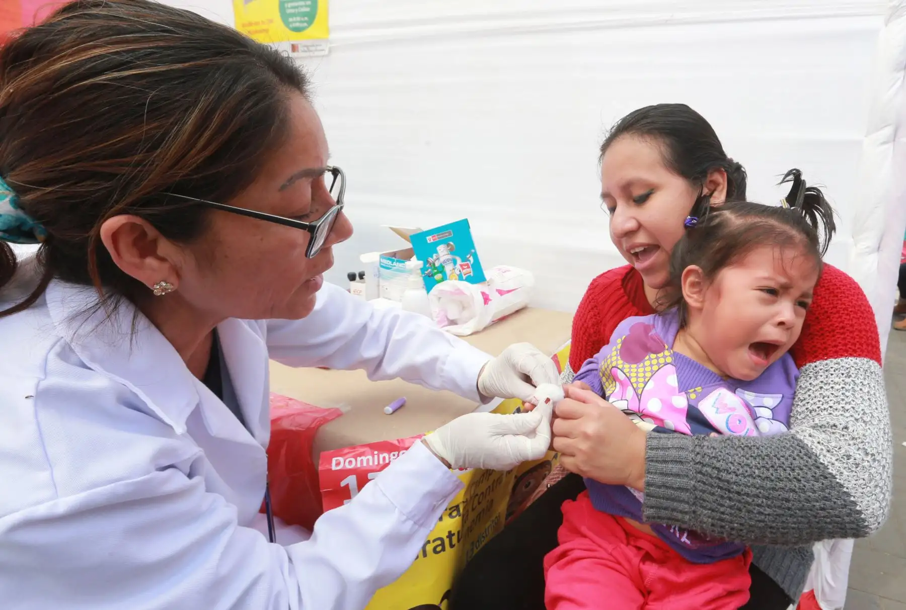 Descarte de anemia. Foto: ANDINA/Jhony Laurente