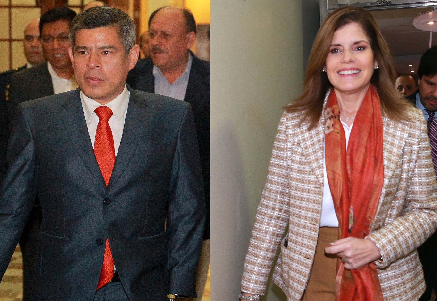 Presidenta del Consejo de Ministros, Mercedes Aráoz, y titular del Congreso, Luis Galarreta.