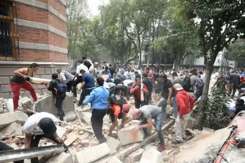 Terremoto en México. Foto: AFP.