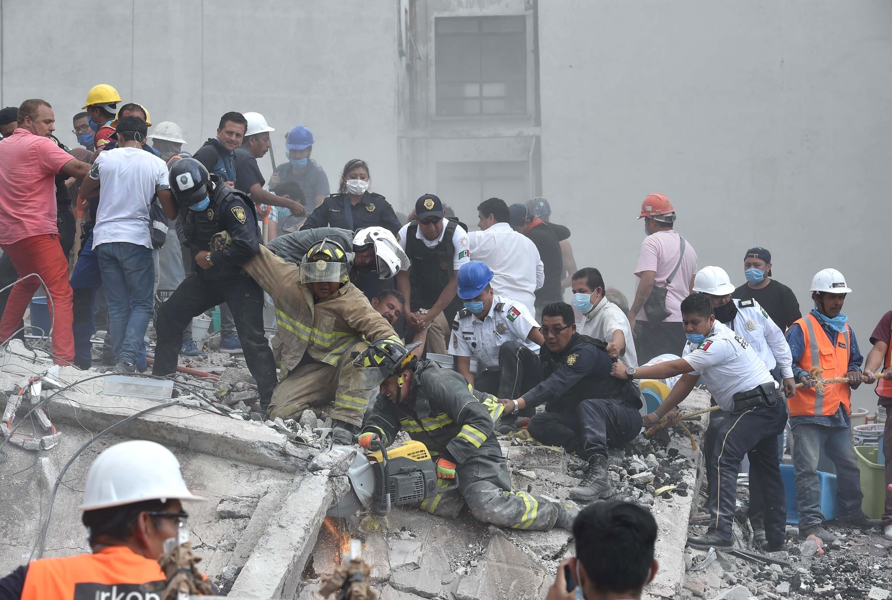 Decenas de muertos en el central Estado de México tras el terremoto de 7,1 grados. Foto: AFP