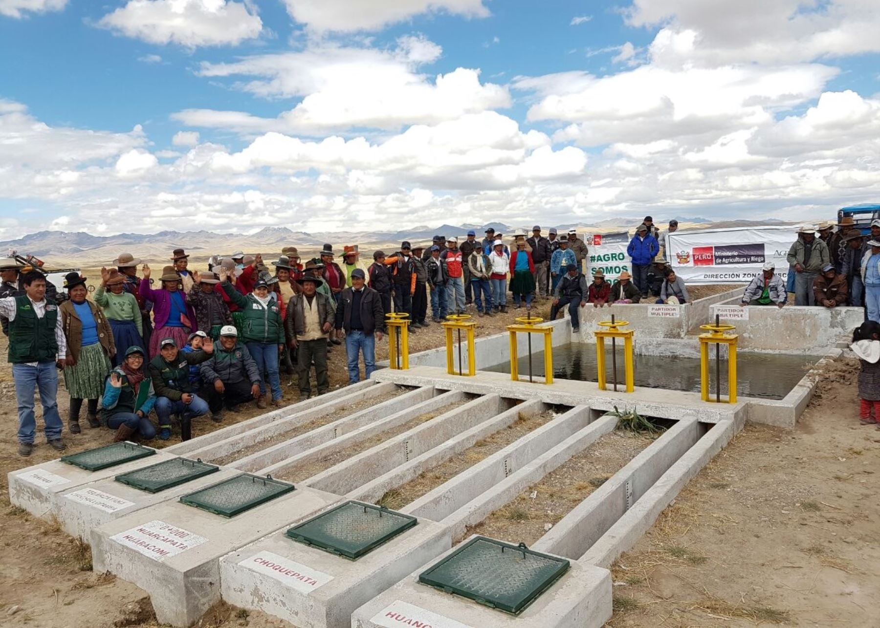 Con obra de riego aseguran agua para cultivos de pasto en zona altoandina de Cusco. ANDINA/Difusión