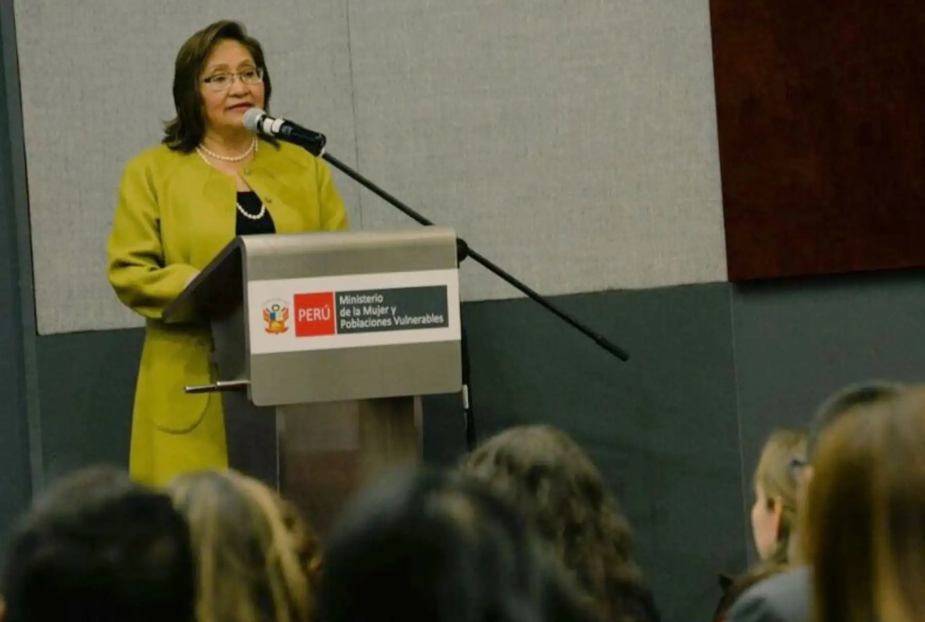 Ministra de la Mujer, Ana María Choquehuanca, sostiene que empresario Camino Forsyth, cometió tentativa de feminicidio.Foto:  ANDINA/Difusión.