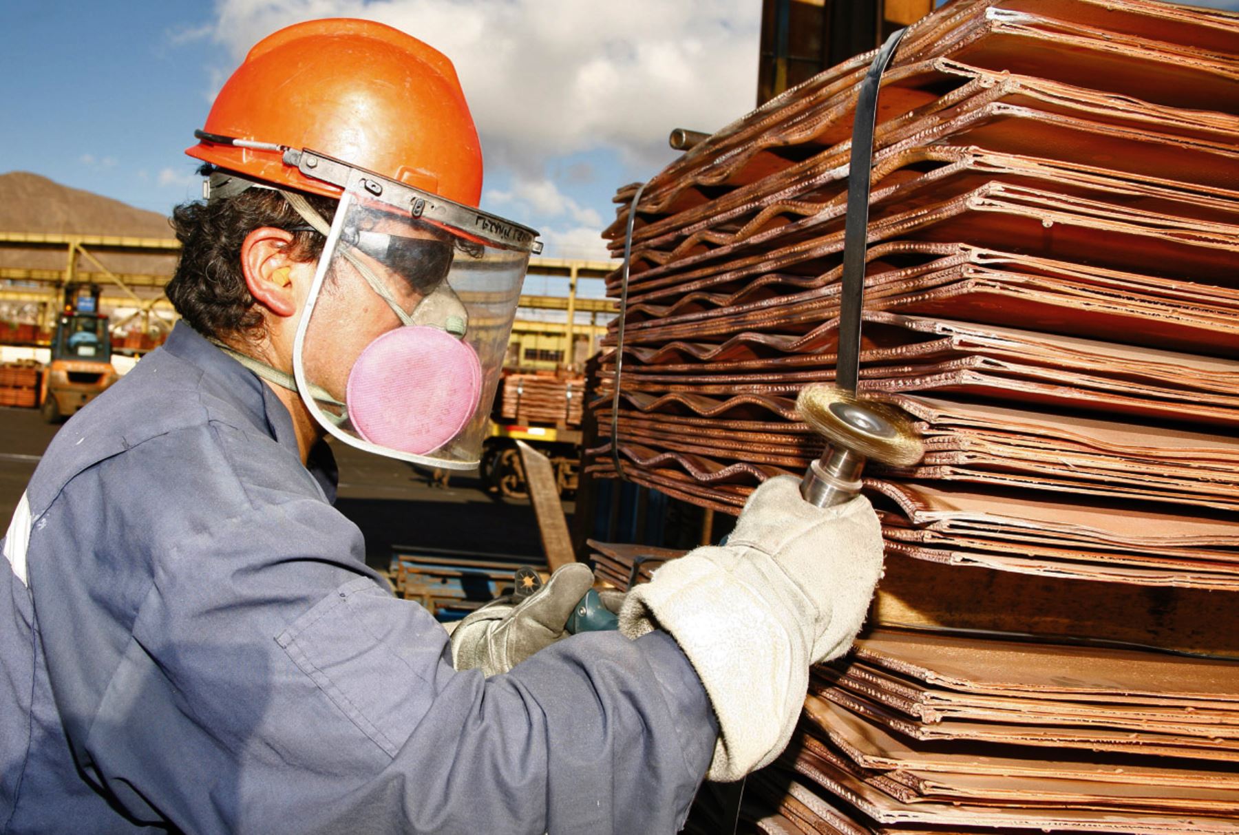 Producción de cátodos de cobre. ANDINA/Difusión