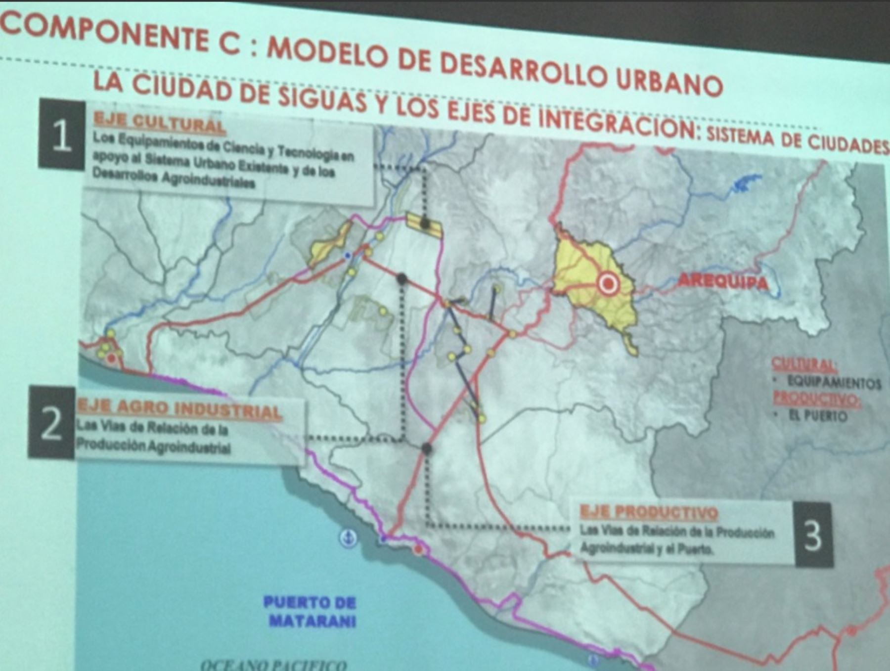 Mapa del proyecto de Nueva Ciudad Siguas, en el marco del proyecto hidroenergético Majes Sihuas II, en Arequipa.