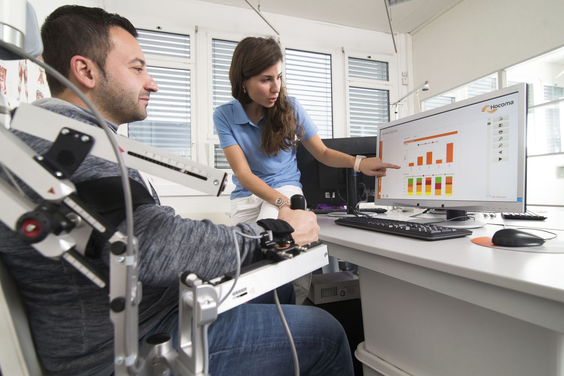 Callao es el primer nosocomio en utilizar la robótica para ayudar a la rehabilitación. Foto: Difusión