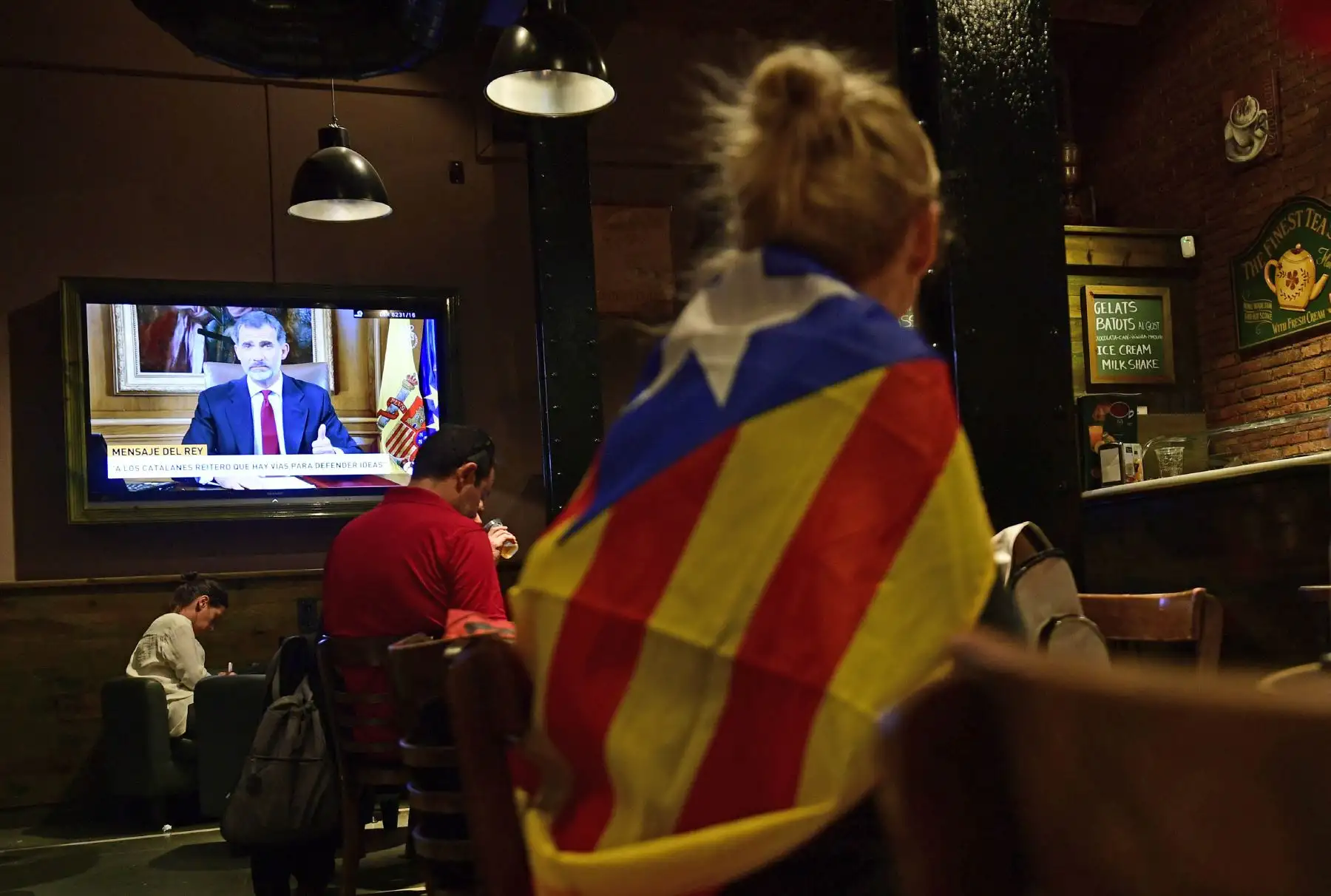 03/10/2017   El rey Felipe de España da un mensaje a los españoles por la situación en Cataluña. Foto: AFP.