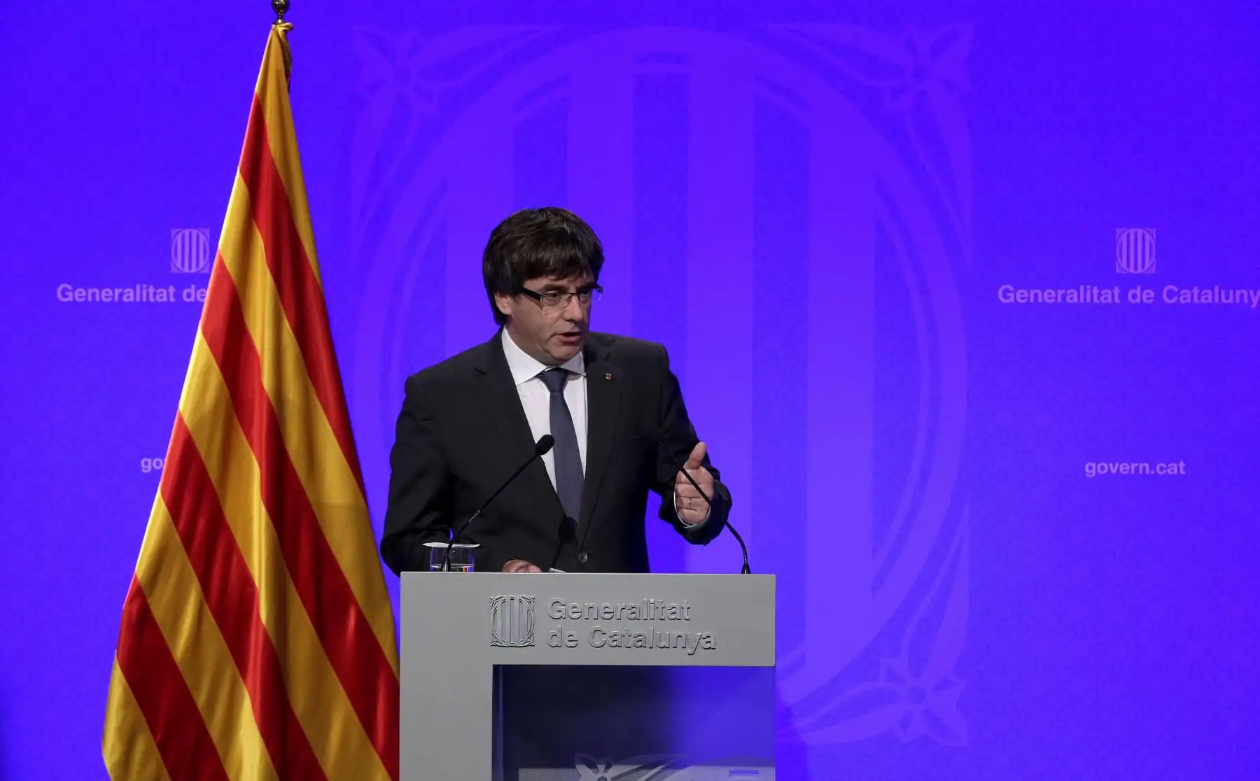 El presidente del Gobierno regional de Cataluña, en el nordeste de España, Carles Puigdemont,