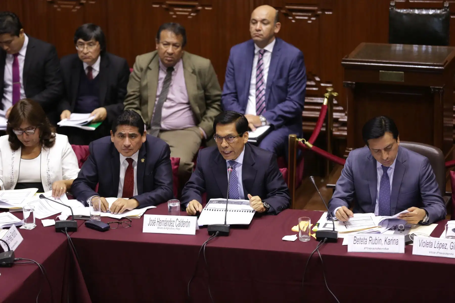 Ministro José Hernández en el Congreso de la República.