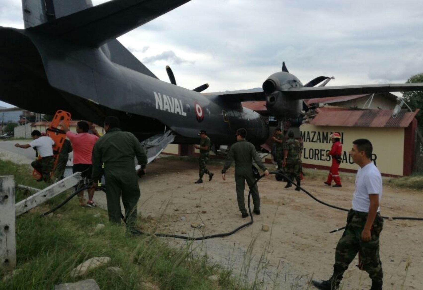 Marina de Guerra inició investigación de accidente de avión Antonov en Mazamari, Junín.