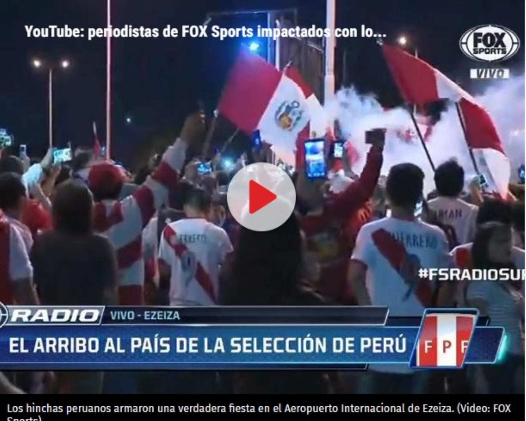 Hinchas a la espera de la Selección Peruana en Buenos Aires