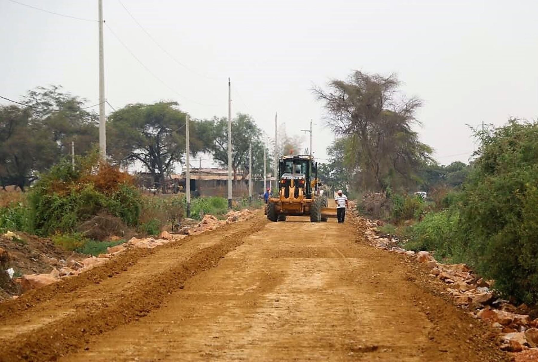 Obras de construcción en vía alterna Mochumí-Túcume, en Lambayeque, registra avance de 90%. Foto: ANDINA/Difusión.