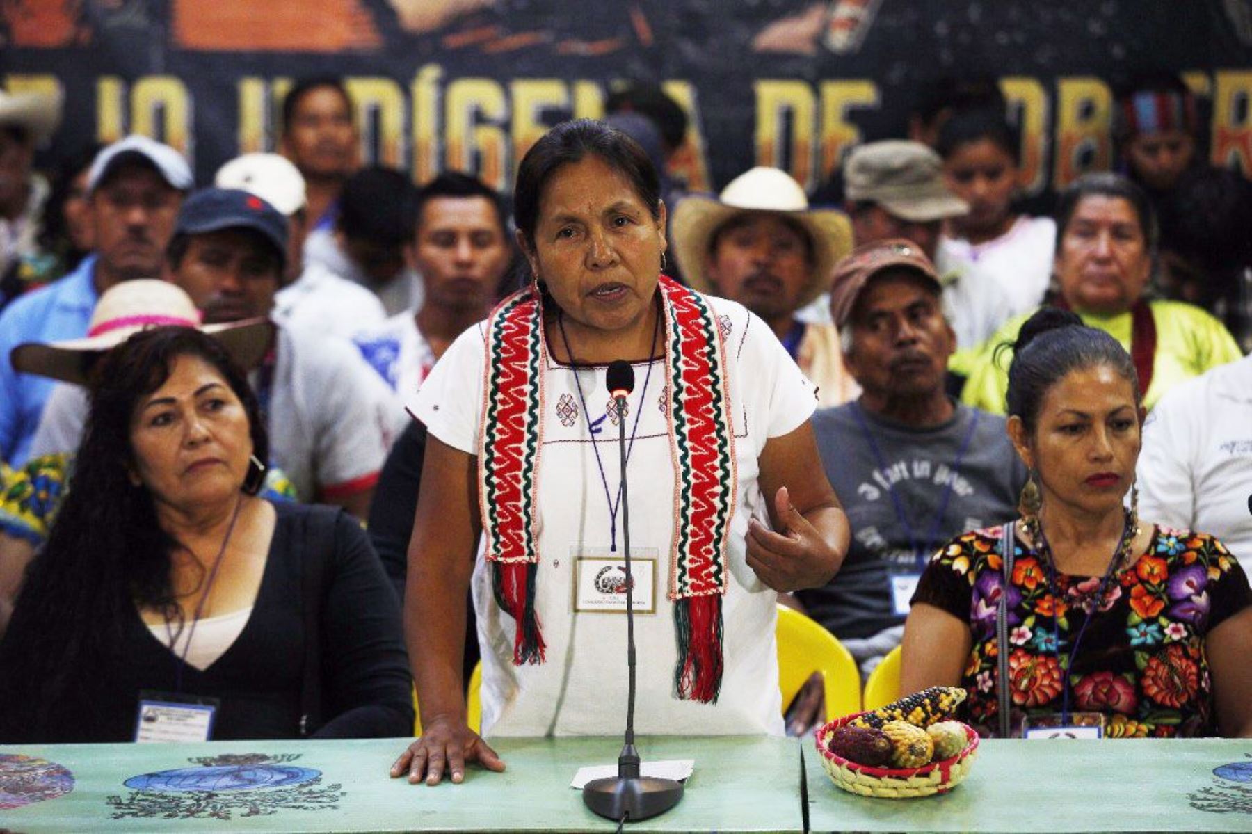 María de Jesús Patricio, indígena de 53 años, se registró para postular a presidencia mexicana.