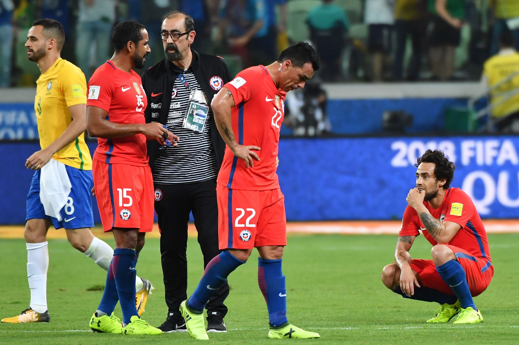 Chile quedó fuera del Mundial de Rusia 2018. Foto: AFP.