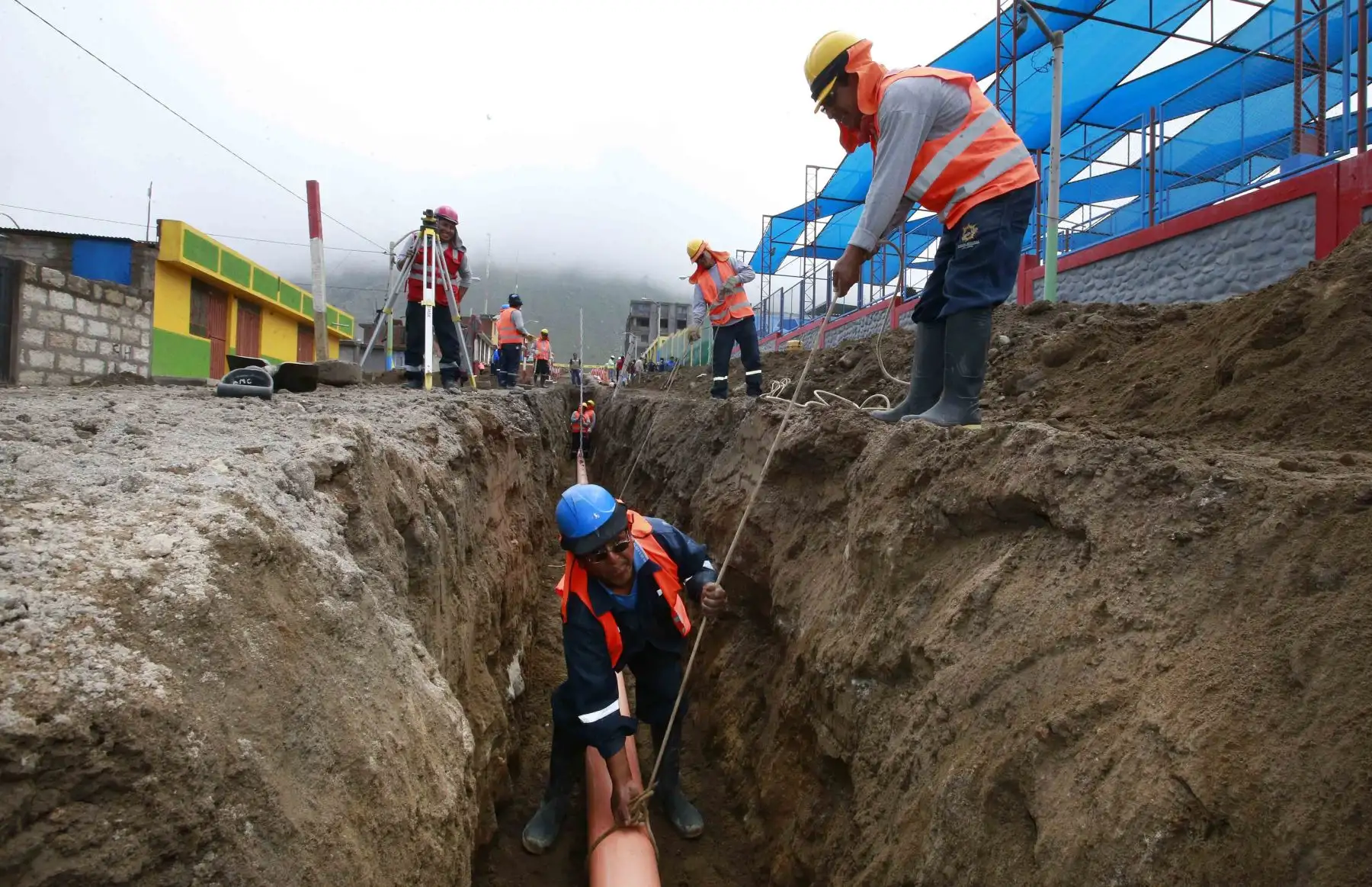 Obras de saneamiento.Foto:  ANDINA/Difusión.