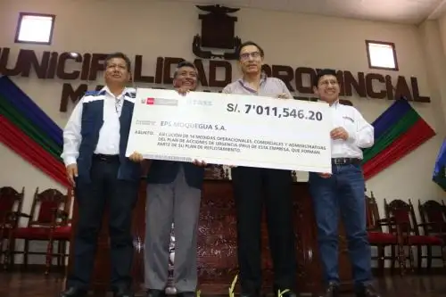El compromiso del Organismo Técnico de la Administración de los Servicios de Saneamiento (OTASS) transfirió 7 millones de soles a la Empresa Prestadora de Servicios de Saneamiento (EPS) de Moquegua para seguir con la mejora de su gestión y brindar óptimos servicios de agua potable, alcantarillado y tratamiento de aguas residuales a más de 54,000 habitantes.