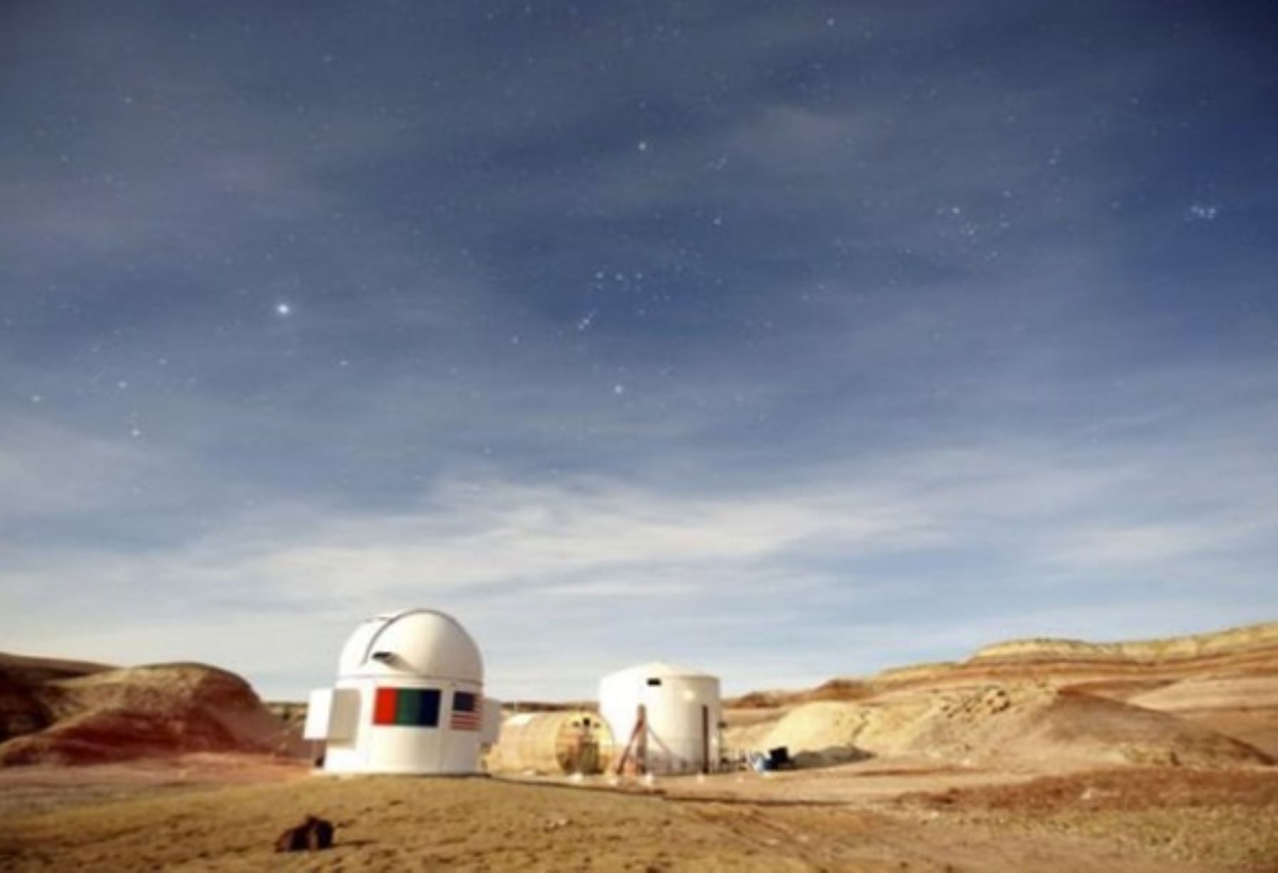 Una de las 4 estaciones que simulan las condiciones de Marte en la base de Utah, Estados Unidos. Foto: Cortesía/Sophimania
