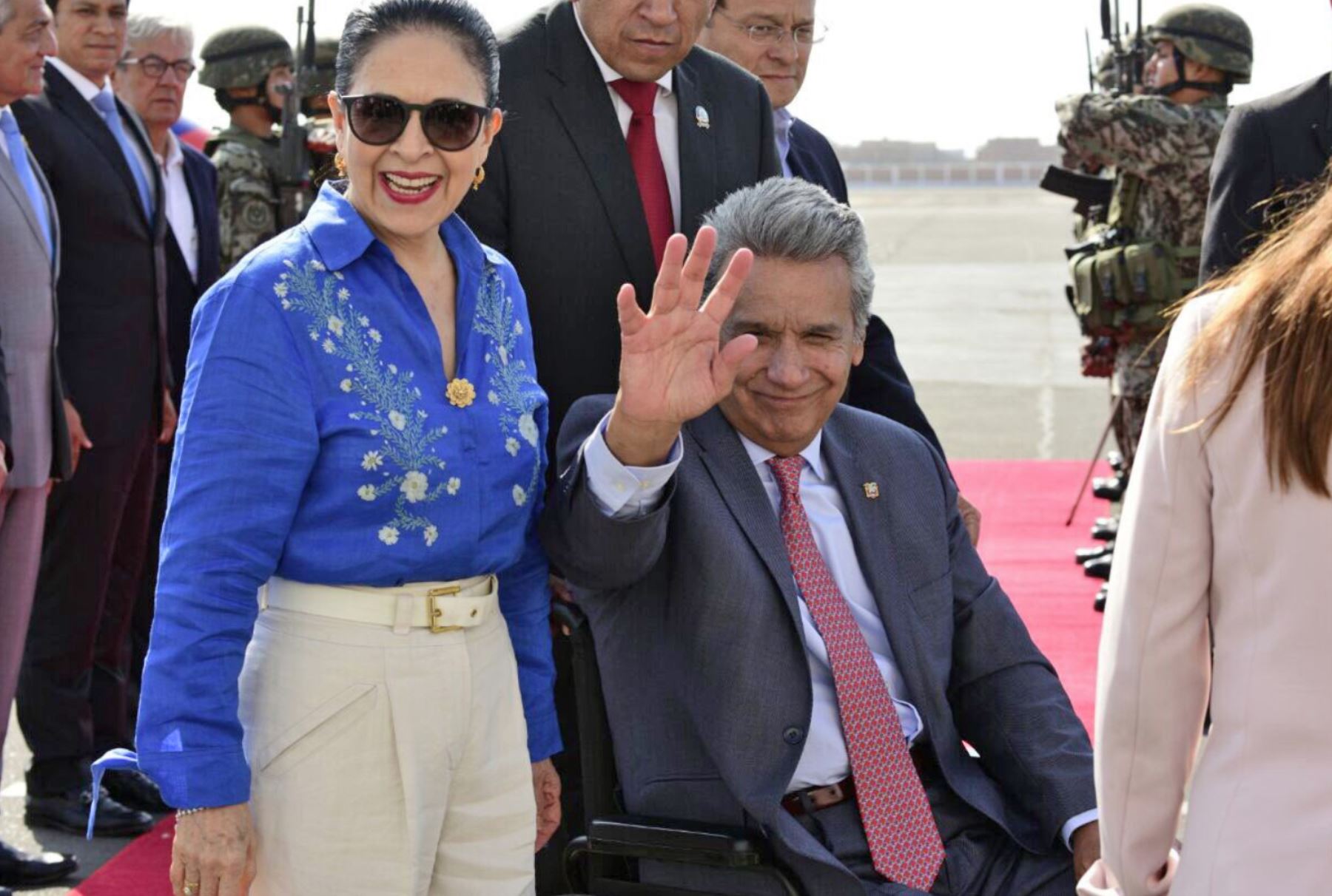 Presidente de Ecuador, Lenin Moreno, arribó a Trujillo.