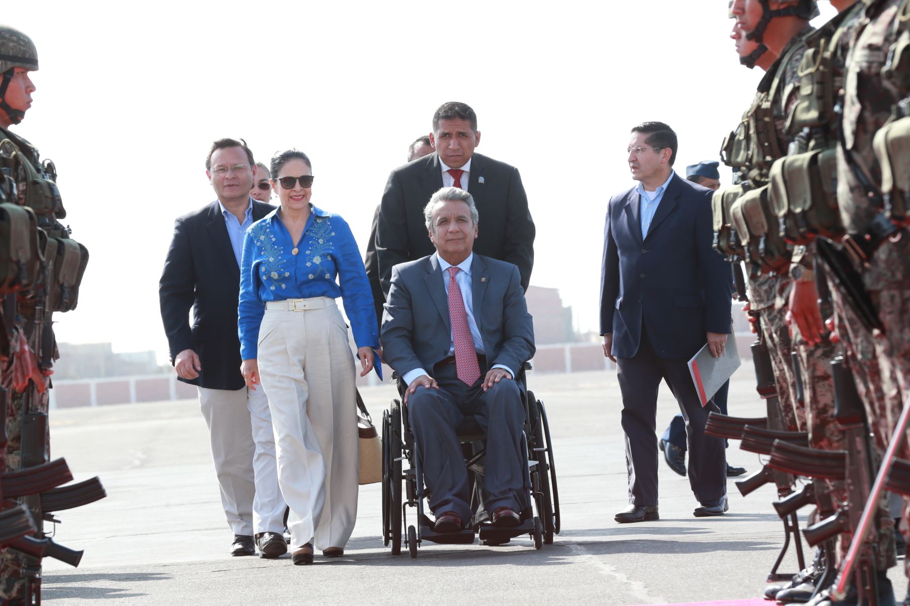 Presidente de Ecuador, Lenin Moreno, arribó a Trujillo. Foto: ANDINA/Dante Zegarra.