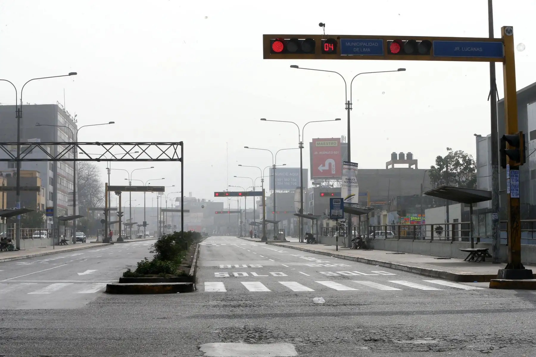 LIMA PERÚ, OCTUBRE 22. Avenidas y calles vacías durante  el Censo Nacional 2017.Foto: ANDINA/ Vidal Tarqui